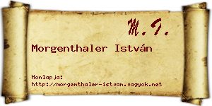Morgenthaler István névjegykártya