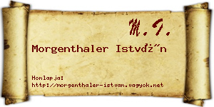 Morgenthaler István névjegykártya